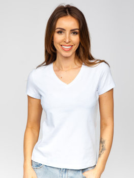 Bílé dámské tričko bez potisku Bolf DT114