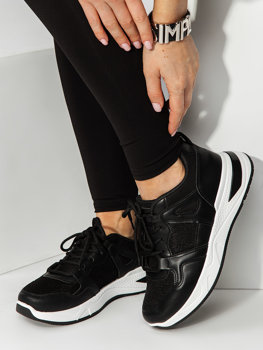 Černé dámské kotníkové tenisky sneakersy Bolf 23
