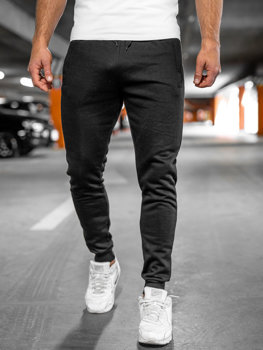 Černé pánské teplákové jogger kalhoty Bolf XW06A