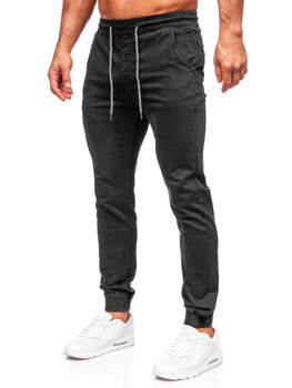 Černé pánské textilní jogger kalhoty Bolf KA6792