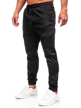 Černé pánské textilní jogger kapsáče Bolf 384A