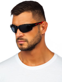 Černo-červené pánské sluneční brýle Bolf MIAMI10