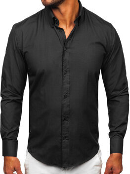 Grafitová pánská elegantní košile s dlouhým rukávem Bolf 5821-1