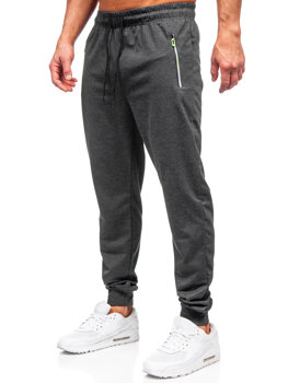 Grafitové pánské teplákové jogger kalhoty Bolf JX6108
