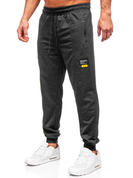 Grafitové pánské teplákové jogger kalhoty Bolf JX6333