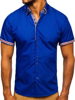Pánská košile BOLF 3507 královsky modrá