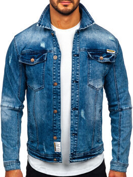 Tmavě modrá pánská džínová bunda Bolf MJ529BS