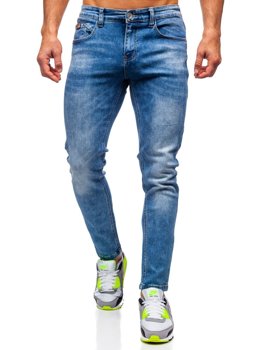 Tmavě modré pánské džíny skinny fit Bolf KX501
