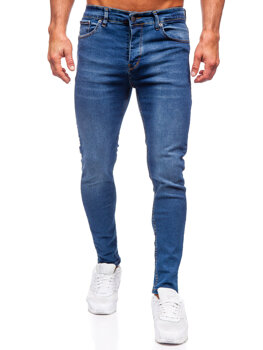 Tmavě modré pánské džíny slim fit Bolf 6262