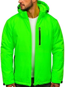 Zeleno-neonová pánská zimní sportovní bunda Bolf HH011