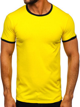 Žluté pánské tričko bez potisku Bolf 8T83
