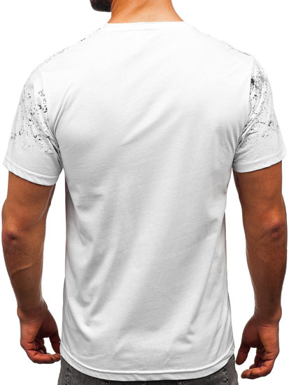 Bílé pánské bavlněné tričko Bolf 14725