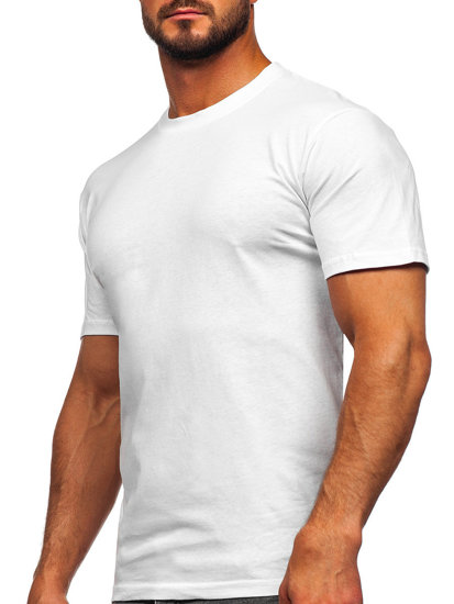 Bílé pánské tričko bez potisku Bolf 14291