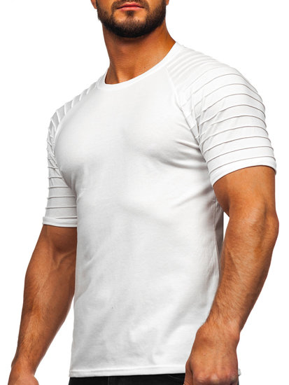 Bílé pánské tričko bez potisku Bolf 8T88