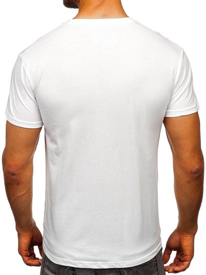 Bílé pánské tričko s potiskem Bolf KS2108