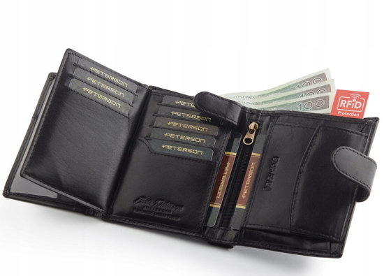 Černá pánská kožená peněženka 13968