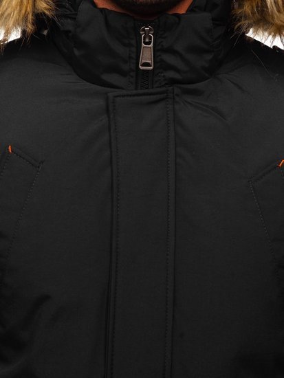 Černá pánská zimní bunda Bolf 1770