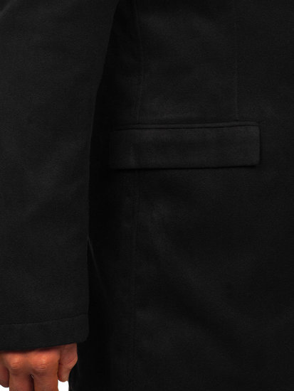 Černý pánský zimní kabát Bolf 1047