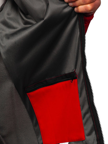 Červená pánská softshellová bunda Bolf T019