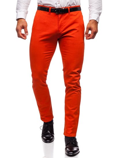 Oranžové pánské chino kalhoty Bolf 1143