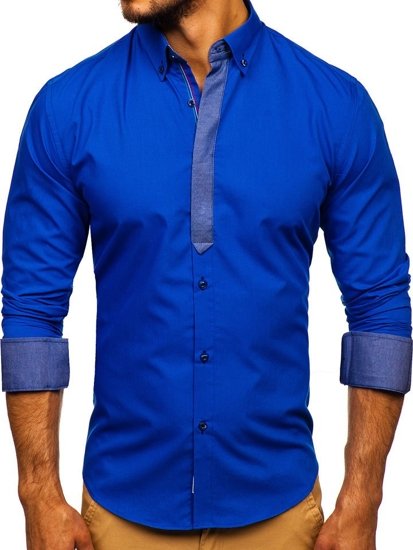 Pánská košile BOLF 3725 královsky modrá