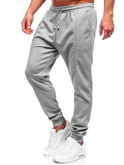 Šedé pánské teplákové jogger kalhoty Bolf 8K183