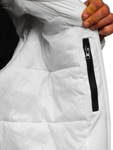 Bílá pánská zimní sportovní bunda Bolf HH011