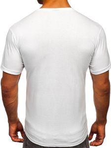 Bílé pánské tričko s potiskem Bolf 142176