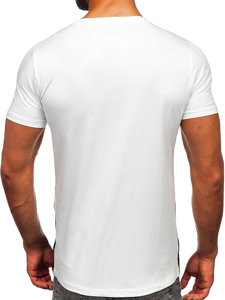 Bílé pánské tričko s potiskem Bolf HS7225