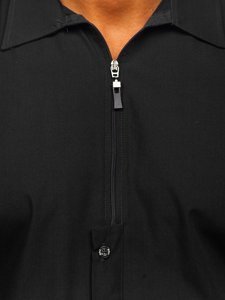 Černá pánská košile s dlouhým rukávem Bolf 20702
