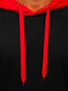 Černo-červená pánská mikina s kapucí Bolf LM77001