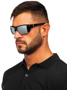 Černo-stříbrné pánské sluneční brýle Bolf PLS6