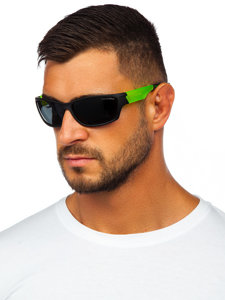 Černo-zelené pánské sluneční brýle Bolf MIAMI13