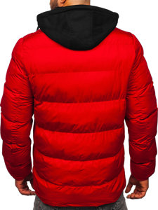Červená pánská prošívaná zimní bunda Bolf 27M8112