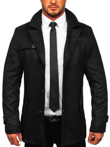 Pánský černý zimní kabát Bolf 3127