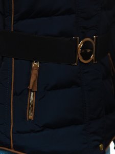 Tmavě modrá dámská zimní bunda Bolf 11