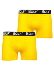 Žluto-neonové pánské boxerky Bolf 0953-2P 2 PACK